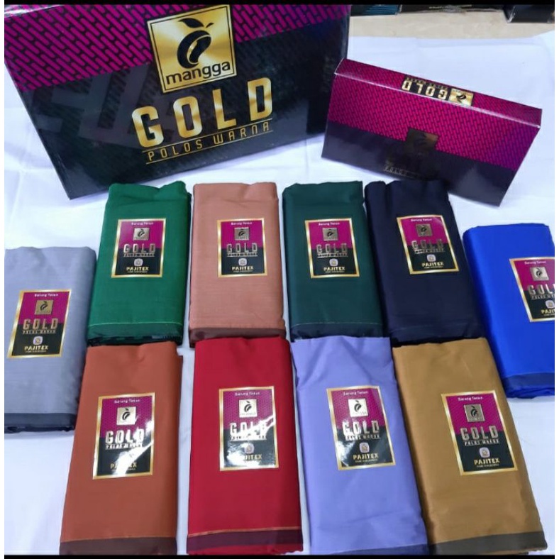 Sarung Mangga Gold Polos Warna