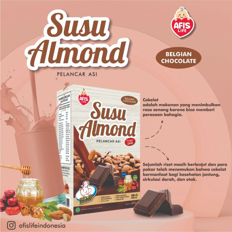 Afis Susu Almond Pelancar ASI Booster Almon