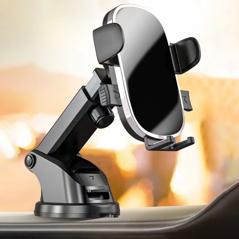 Bracket Suction Cup Mount Dasbor / Kaca Depan Mobil Holder Handphone Universal Rotasi 360 ° 4.7-7 &quot;