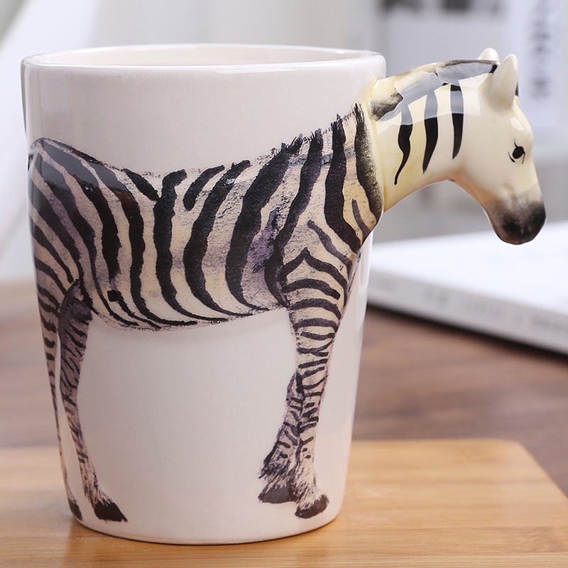 MUG ZEBRA CUP 3D COFFEE EDEN FLORIST, CANGKIR GELAS MUG ASTETIC MODEL ZEBRA – B003
