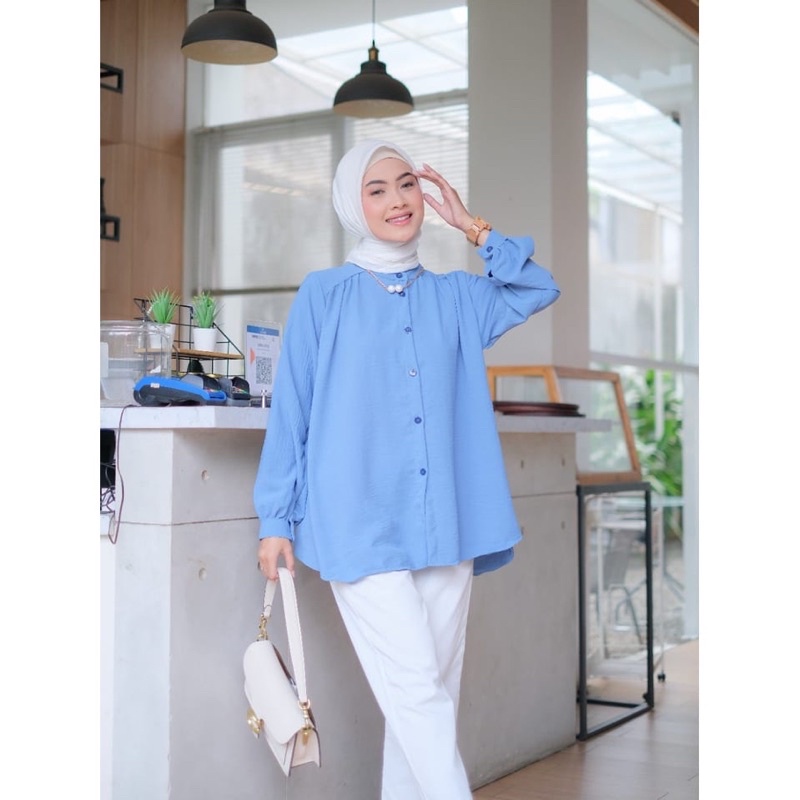 Alina Blouse Wanita  -Blouse Wanita crinkle Aiflow