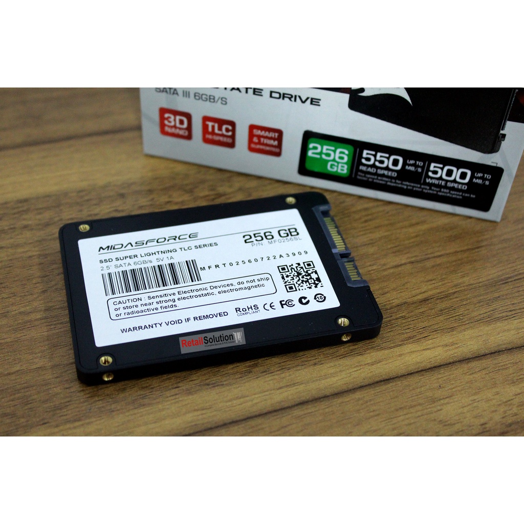 SSD Laptop Mini PC 2.5&quot; SATA - Midasforce Super Lightning 256GB 256 GB