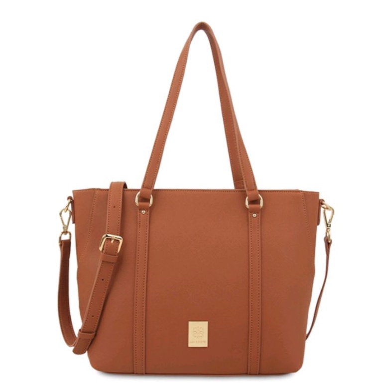 Les Catino New York Manhattan Tote Ginger Bread/forest