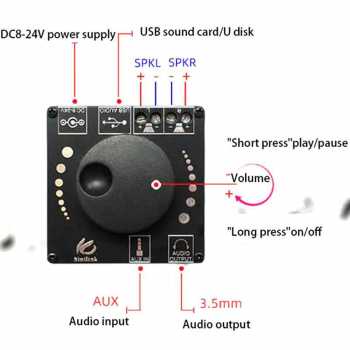 Audio Amplifier HiFi Bluetooth Mini 5.0 APD3016D 2x50 W / Audio Amplifier Karaoke / Penguat Daya Audio Digital XY-AP15H Digital Yang Kompatibel Dengan Bluetooth 10w 200w Stereo Kesetiaan Tinggi Usb / Amplifier Mini Bluetooth Murah Original Suara Jernih