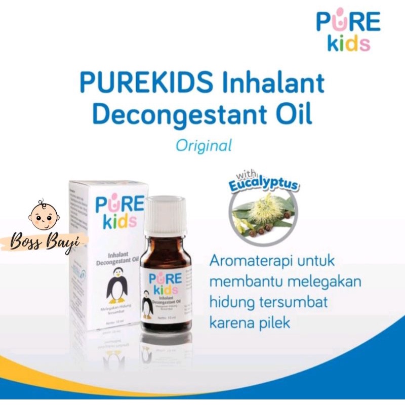 PUREKids Inhalant Decongestant Oil 10ml Obat Pilek/ Melegakan Hidung Tersumbat Anak