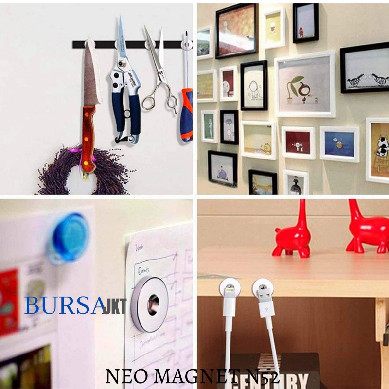 MAGNET NEODYMIUM N52 SUPER KUAT COIN CINCIN LUBANG 18X4 RING 5 MM