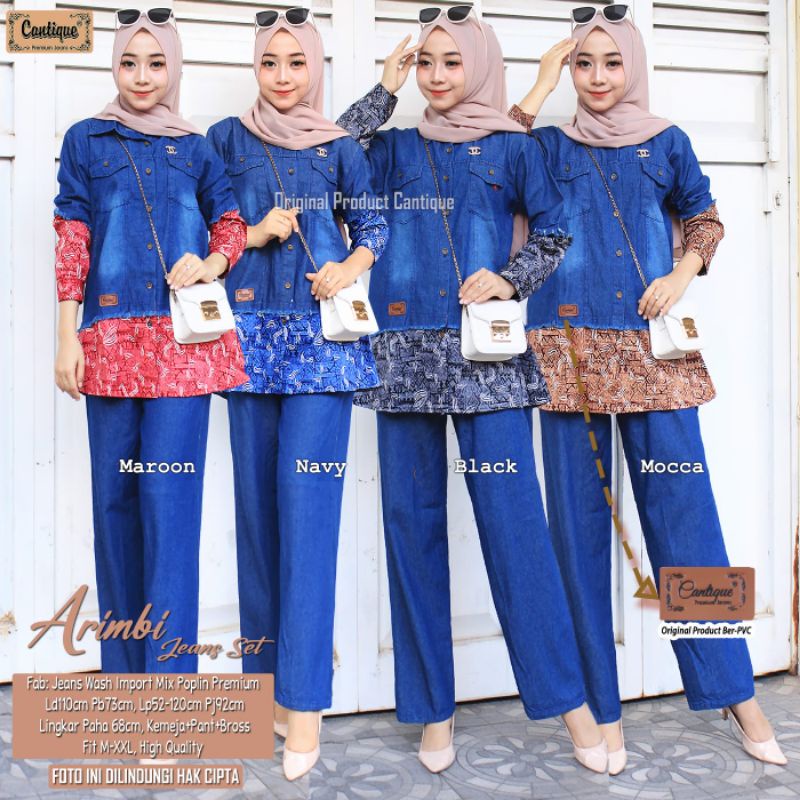 ARIMBI JEANS SET ORI CANTIQUE - SETELAN WANITA