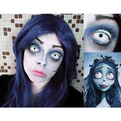 Softlens crazy lens cpf1 putih - softlens zombie - mata hantu