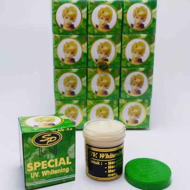 CREAM SP HIJAU WHITENING ORIGINAL / KEMASAN PLASTIK - 1 PCS