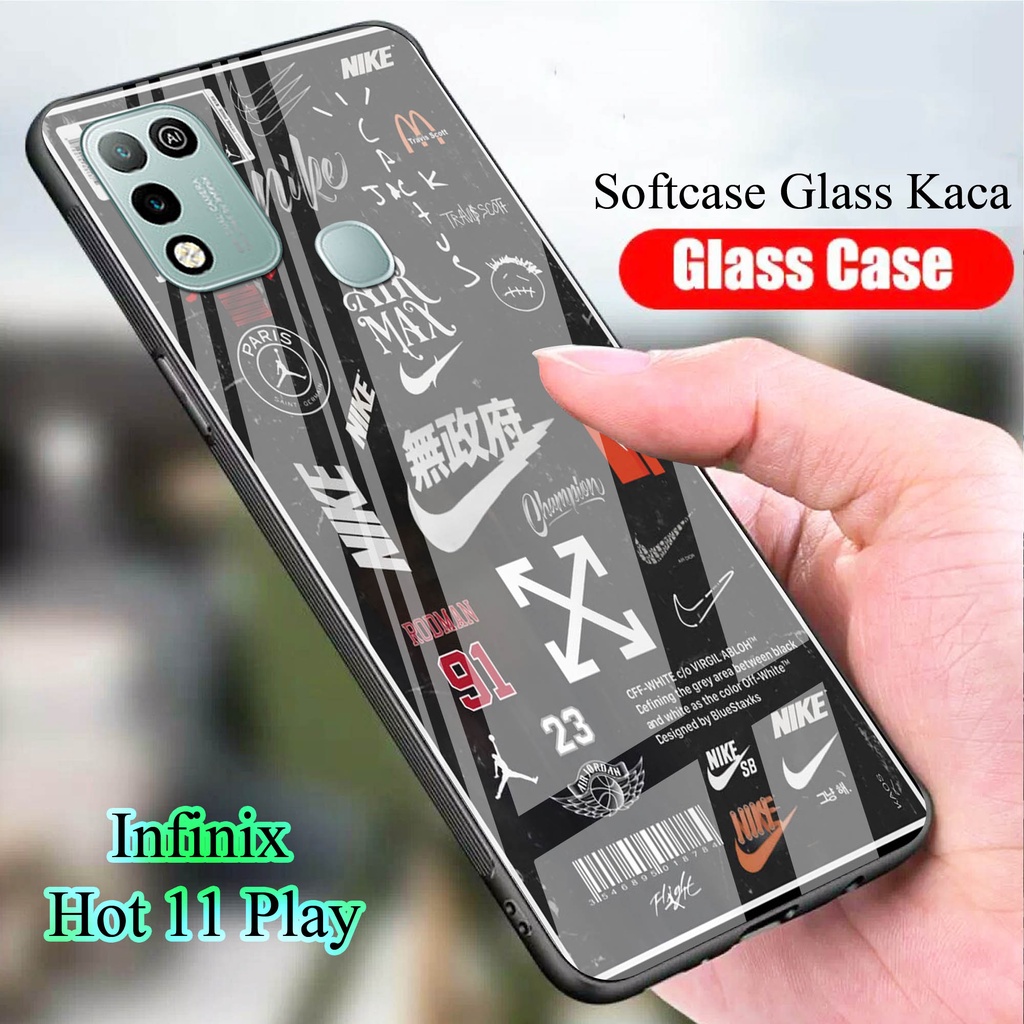 Softcase Glass Kaca for INFINIX HOT 11 PLAY - Case Handphone  INFINIX HOT 11 PLAY [T69]
