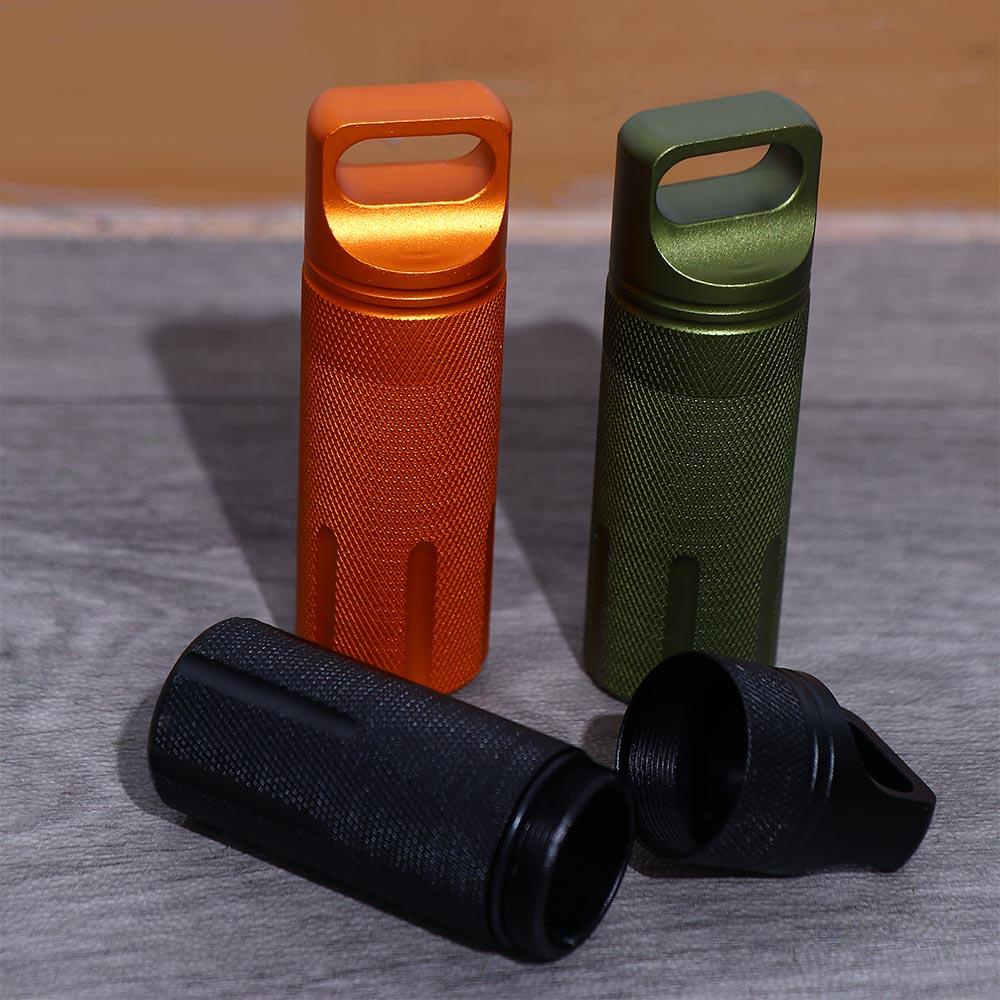 Lanfy Pill Box Portable Anti Air Botol Kering Gantungan Kunci Kapsul Survival Hike Box Seal Tank