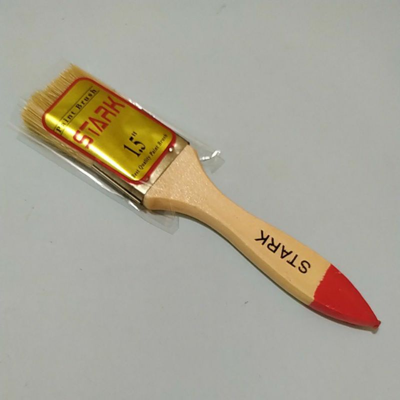 kuas cat 1,5 inci gagang kayu. kuas cat tembok/kayu. harga per pc