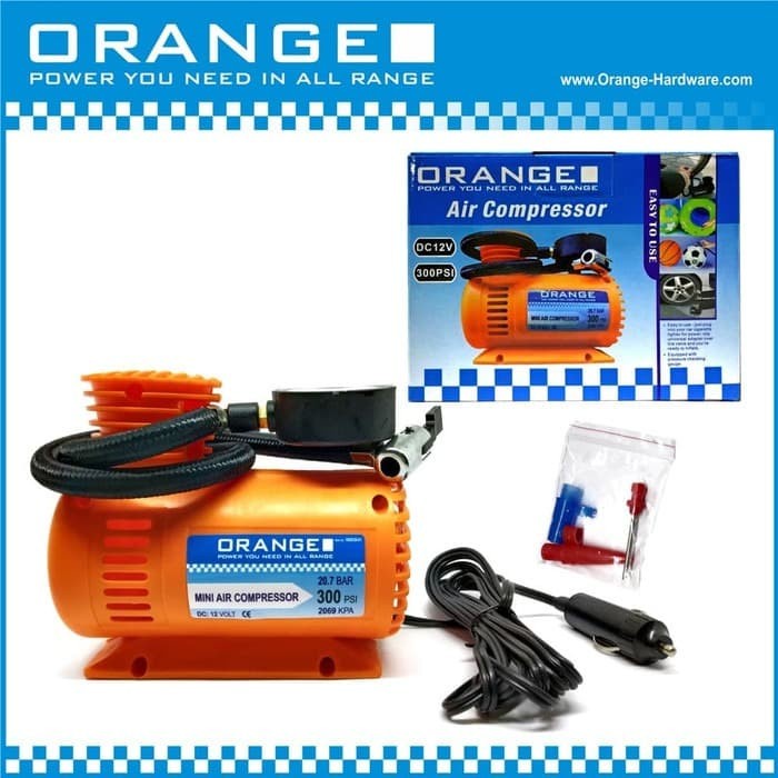 ORANGE KOMPRESOR ANGIN MINI - DC 12V MINI AIR COMPRESSOR