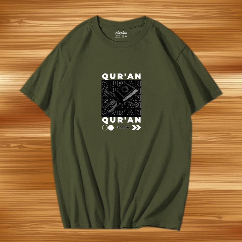 Agam Collection Baju Kaos Distro Lengan Pendek Qur'an Text Print  DTF Premium Quality Kaos Keren Cewek Cowok