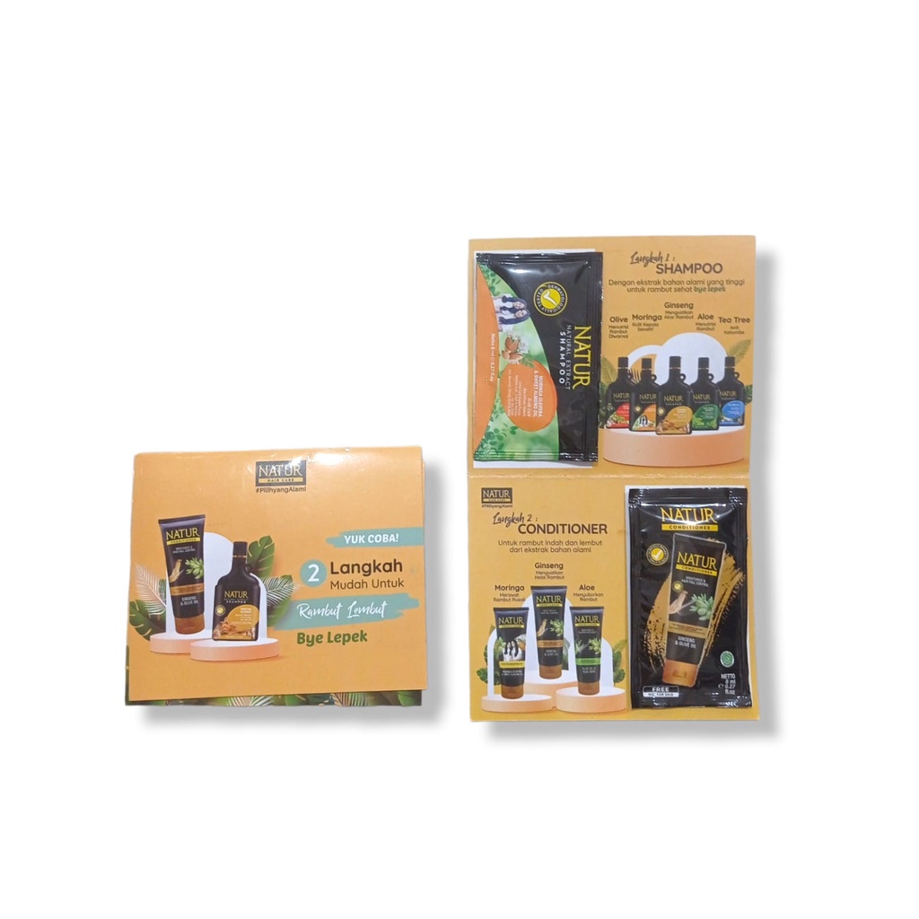 [FREE] Natur Hair Care Shampoo dan Conditioner Sachet 8ml