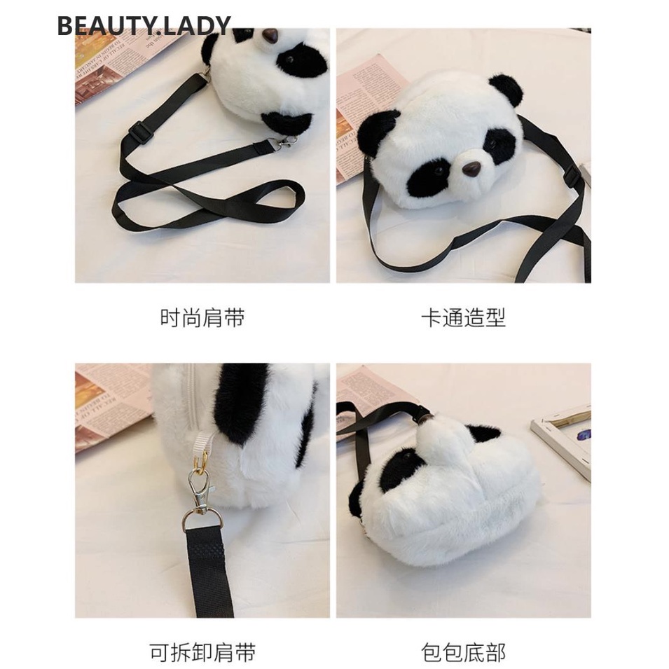 BAO066 Tas boneka mewah tas panda lucu baru Tas Anak Tas HP Tas Perempuan Hadiah ulang tahun