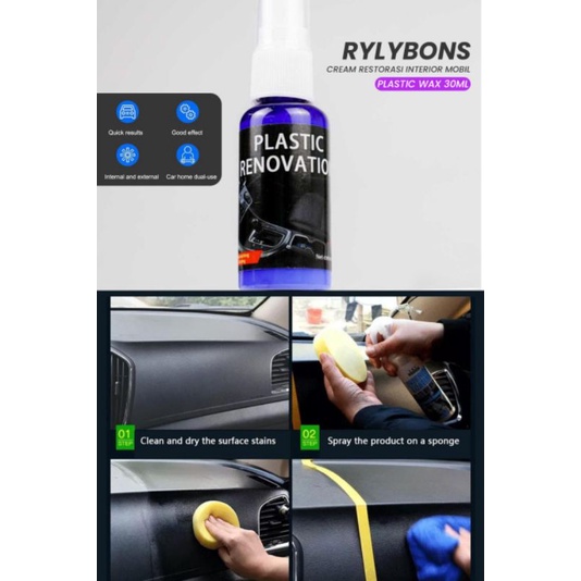 Cream Restorasi Interior Mobil Car Plastic Wax Rapair Agent 30 ml