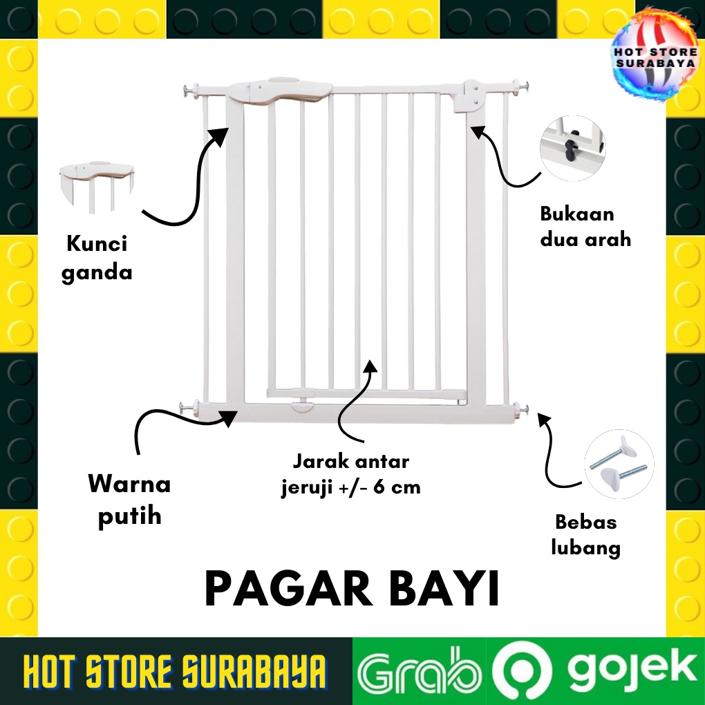 Pagar Pengaman Bayi / BABY SAFETY GATE / Pagar Pengaman Pintu 75-84