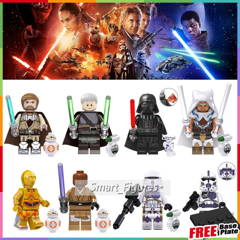 Mini Figure Star Wars Obi-Wan Rahm Kota Darth Vader Ahsoka C-3PO Mace Windu TV6101