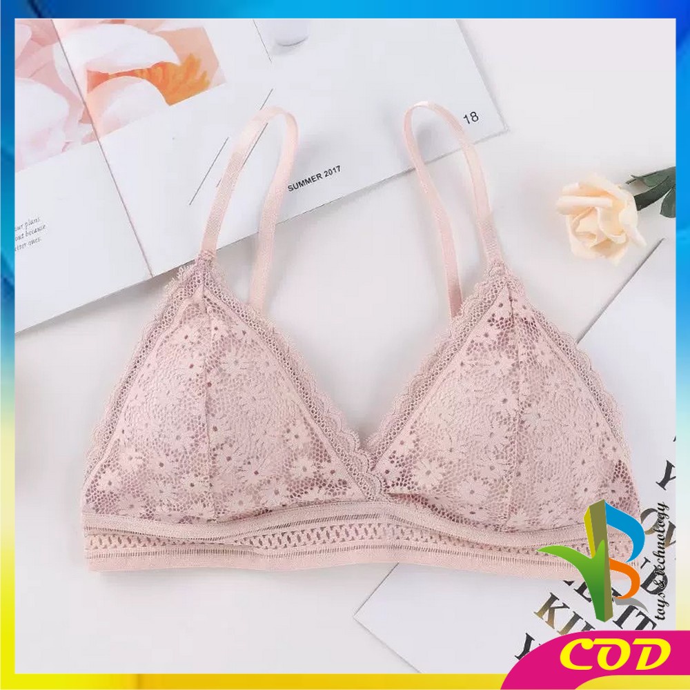 RB-P69 P70 Pakaian Dalam Wanita Bra Cup Segitiga Tanpa Kawat / BH Push Up Renda / Beha Wanita Sexy