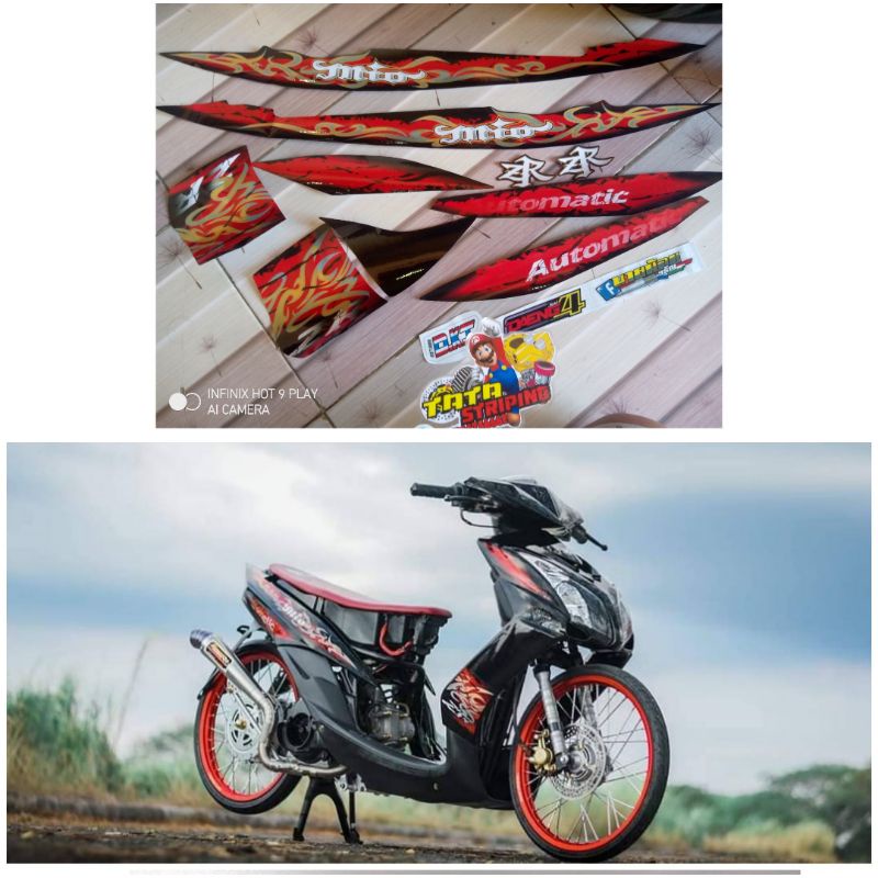 striping soul mx mio soul thailand yamaha mio soul hitam