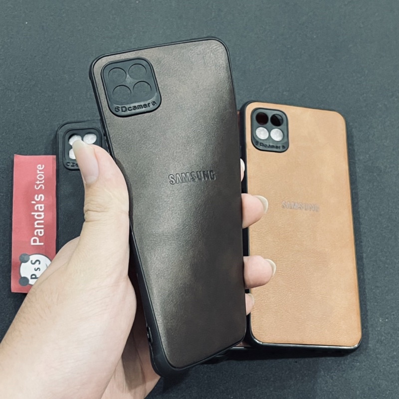 Leather Case Samsung A22 5G Softcase Kulit Elegan Casing Slim Fit