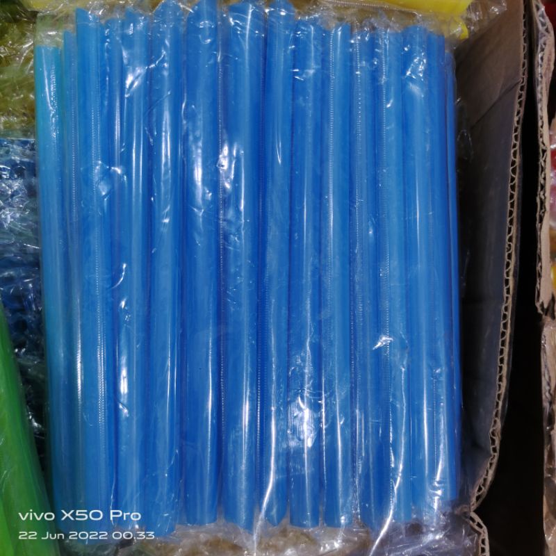 SEDOTAN STERIL 12MM / SEDOTAN BOBA / SEDOTAN BUBBLE STERIL WARNA-WARNI / SEFOTAN LAPIS PLASTIK ISI 100 PCS