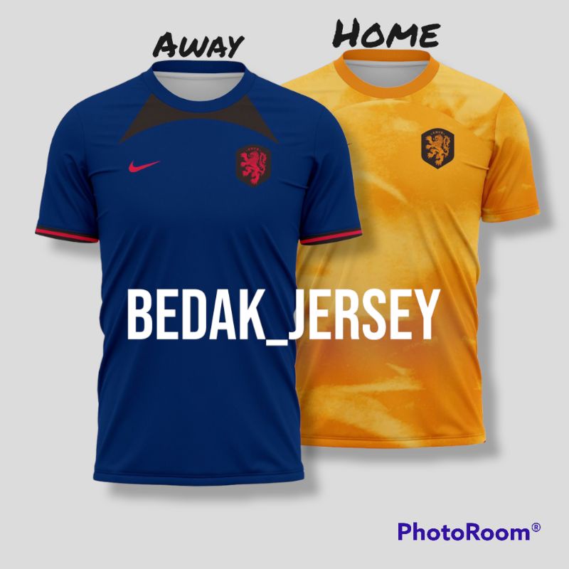 Jersey Belanda Home Away 2022 2023 Free Nameset