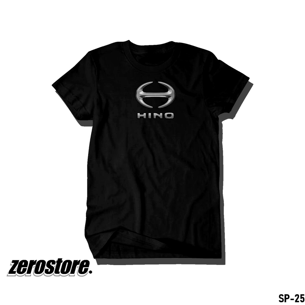 Zerostore Kaos Sponsor TRUK HINO Original Kaos Hitam Pria Dan Wanita SP-25