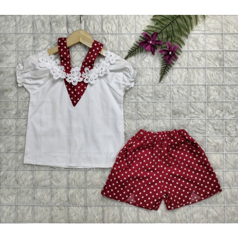 Baju bayi perempuan Stelan sabrina 035100