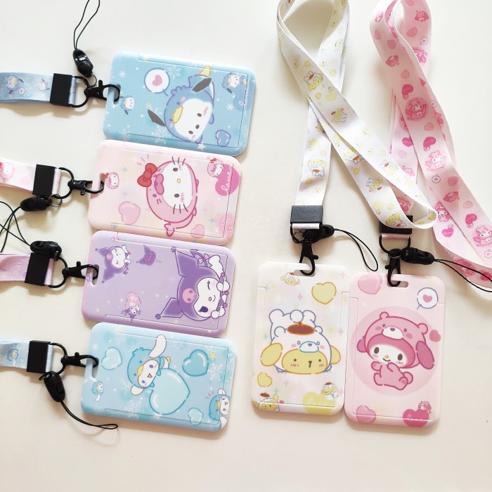 

Name Tag Id Card Holder Name Tag Lanyard / Kalung Kartu Cute Sanrio Mascot 2