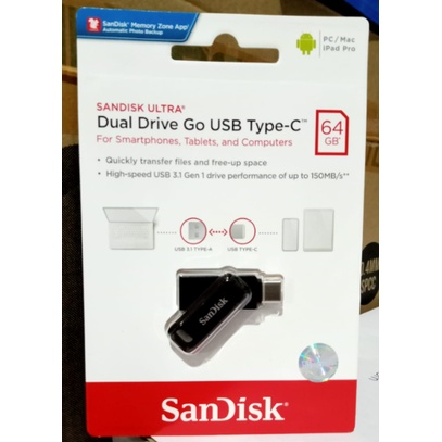 Flash disk SANDISK DUAL DRIVE GO TYPE C 64 GB