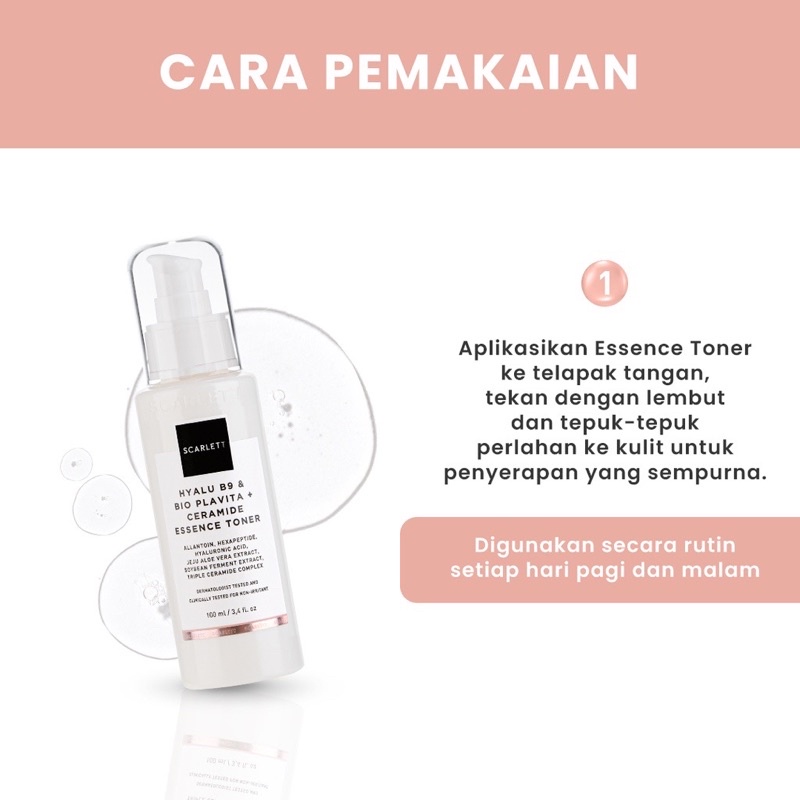 Scarlett Whitening - Hyalu B9 + Bio Plavita &amp; Ceramide Essence Toner | Scarlett Age Delay