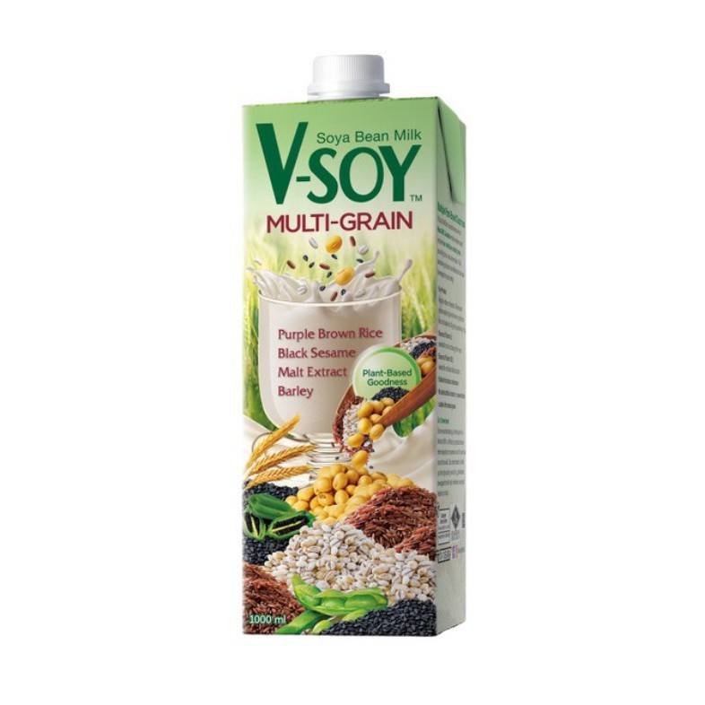 (READY) V-soy Soya Milk 1000 ml UHT - Multi Grain