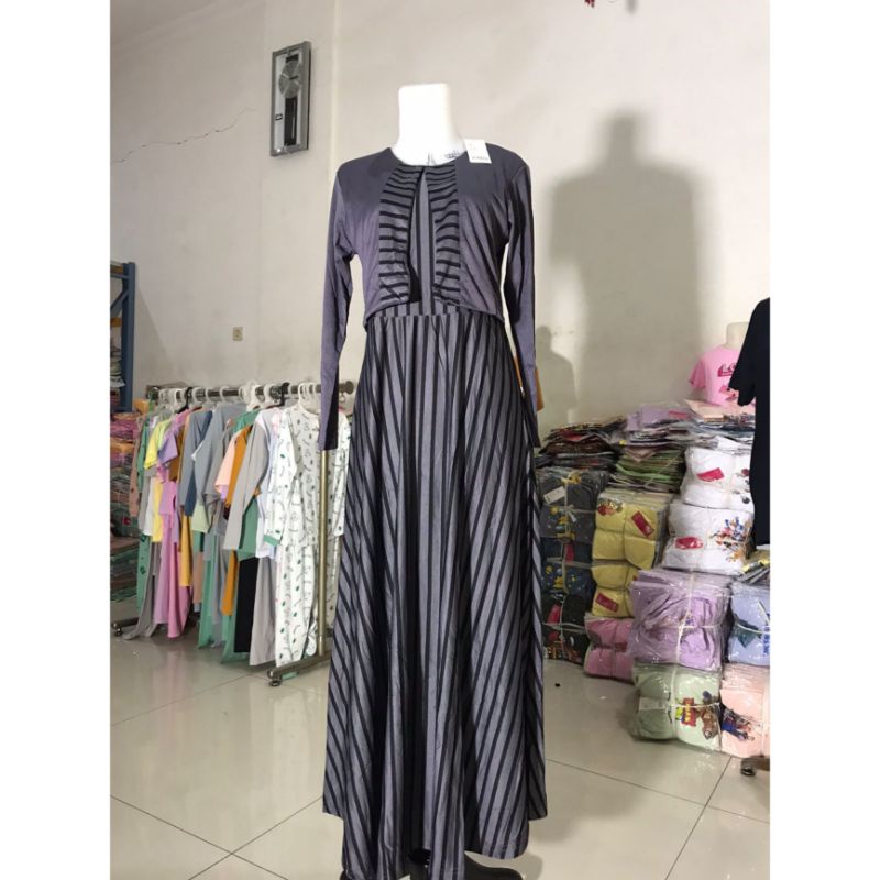 558 Gamis kombinasi salur