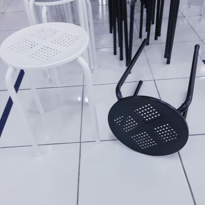 kursi besi bulat/ kursi belajar/ kursi santai/ kursi cafe/ kursi lipat stock ready