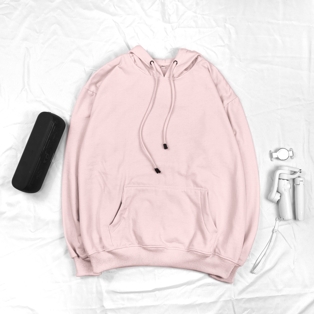 Hoodie Pastel Color Oversize Polos Wanita Dan Pria Bahan Fleece Tebal Dan Lembut 9 Warna