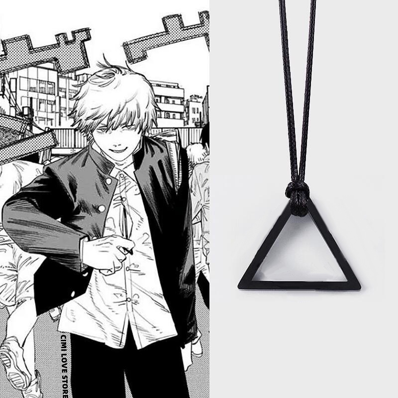 Kalung Rantai Titanium Steel Liontin Kartun Anime Devil Hunter Denji Gaya Punk Untuk Pria / Wanita