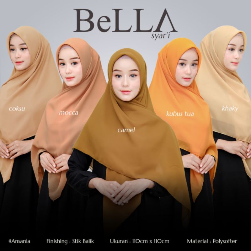 Bella Square Jumbo Syari 130x130 / bella syar'i / Jilbab segiempat