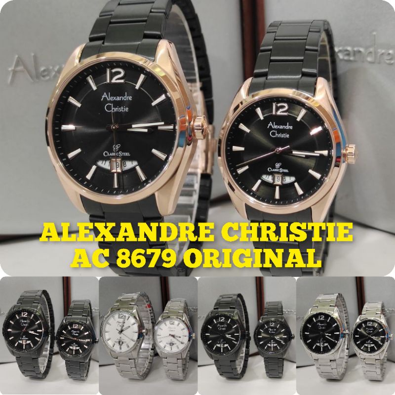 Jam tangan Couple Alexandre Christie AC 8679 original
