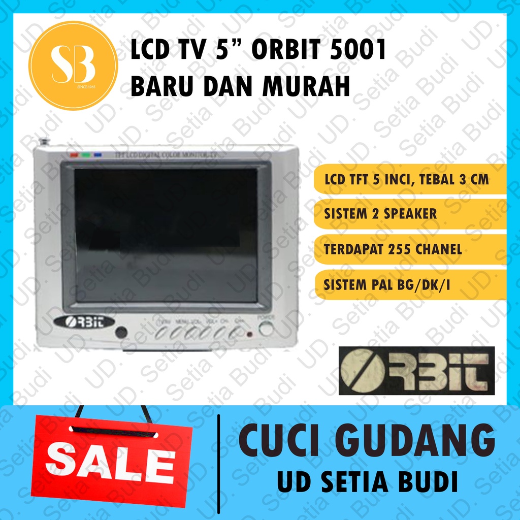 Monitor Mobil TV LCD TFT 5&quot; Orbit 5001 Resolusi Tinggi Baru dan Murah