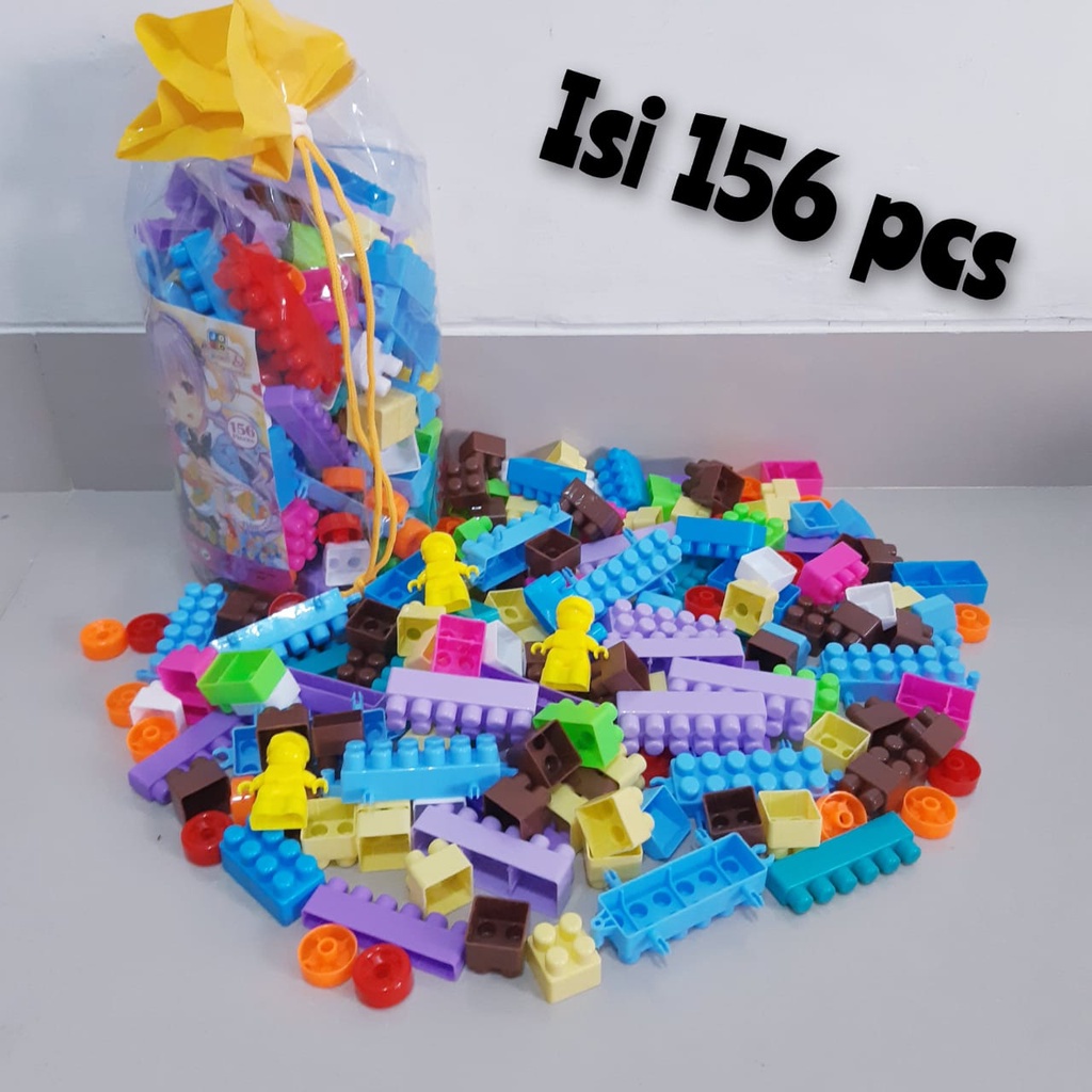 Mainan  Anak Building Block Isi 156 Pcs Edukasi - Building Brick Anak Edukatif