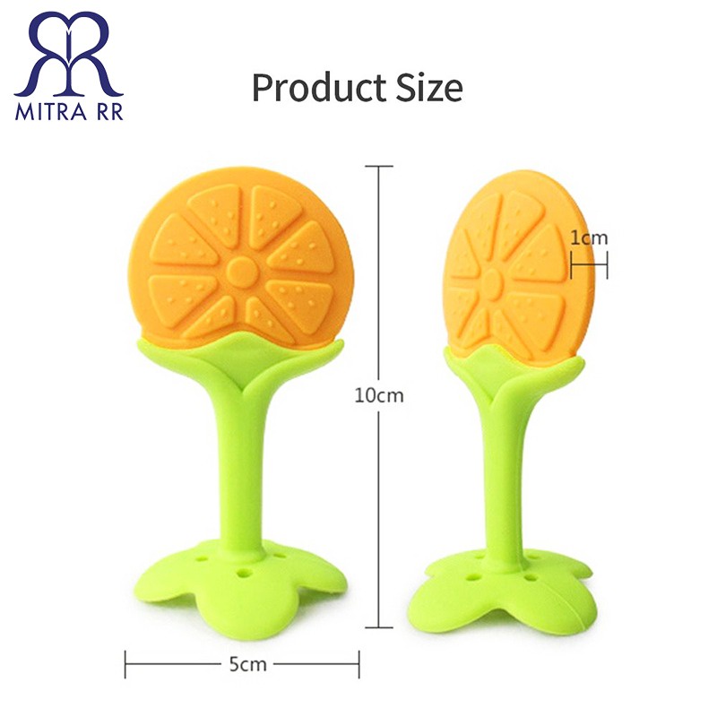 Mainan Gigitan Bayi Bentuk Buah Silikon / Teether Bayi BPA Free