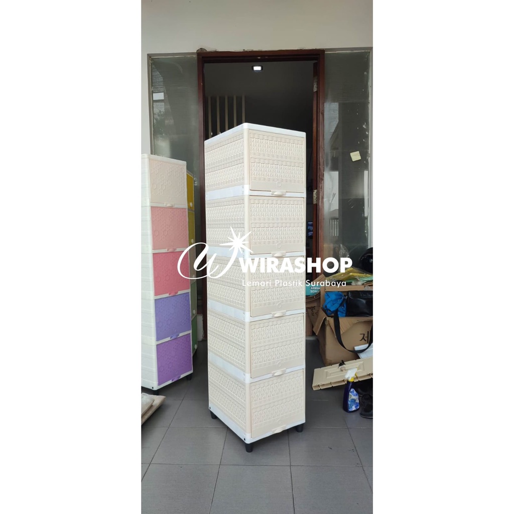 Lemari Plastik Cabinet Club Flip Susun 5