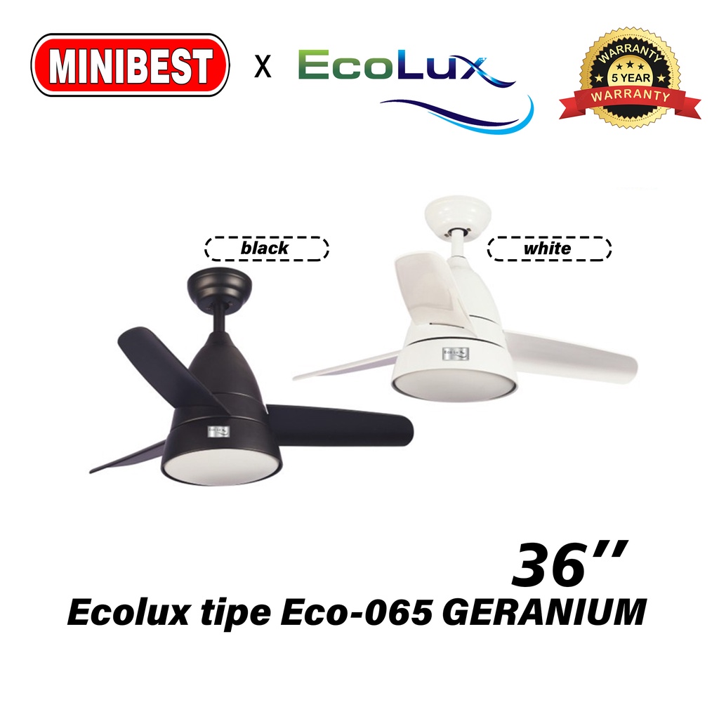 MB Kipas Angin Lampu Gantung / kipas lampu Ecolux tipe Eco-065 GERANIUM