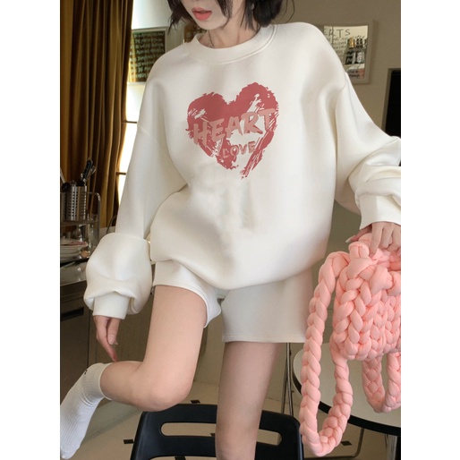 EUNII Sweater Lengan Panjang   Korean Style/Hoodie Oversize/Baju Wanita/Switer Wanita