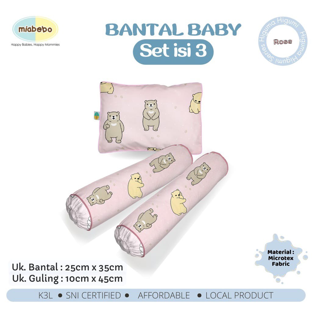Miabebo Bantal Bayi Set Isi 3 Pcs MB-006