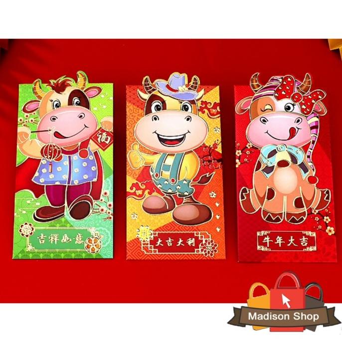 

TERLARIS HX003 ANGPAO KERBAU PANJANG ISI 3 AMPAO IMLEK PREMIUM AMPAU KEBO EMAS ORIGINAL
