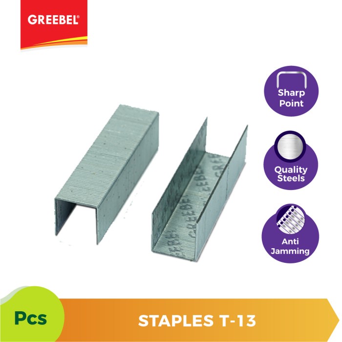 Staples Isi Stapler Greebel No. T13 per-pack isi 10x100=1000pcs.