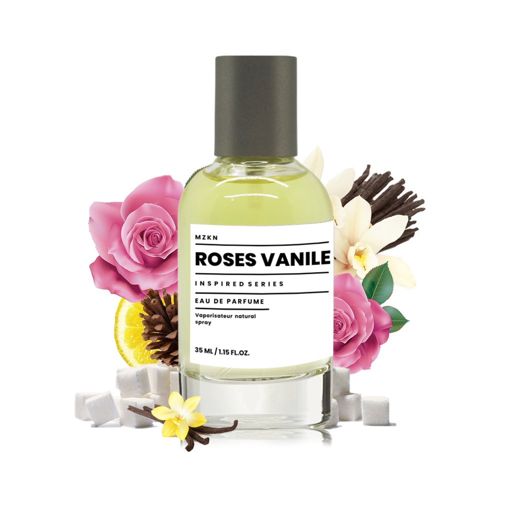 Parfum Inspired ROSES VANILE MANCERAA By MZKN PARFUME | Parfum unisex pria dan wanita | Parfum tahan lama kualitas premium EDP